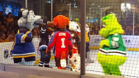 High-Flying Fun: NHL Mascots Take to the Air in Dodgeball